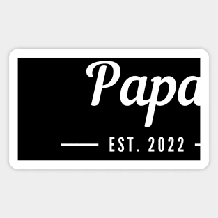 Papa EST. 2022. Simple Typography Design For The New Dad Or Dad To Be. Magnet